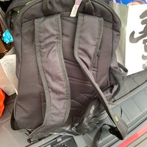 Black and neon green soccer back pack Nike